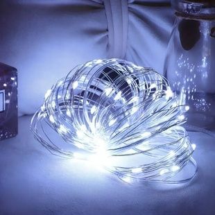 Гірлянда роса лінійна з пультом 100м 1000LED 220V 4504 AND 28-5 Мідний провід, біле світло