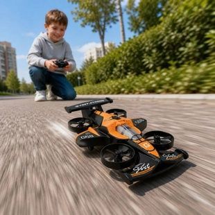 Дрон-машинка радіокерована пінопластова F1 G58 Чорна з оранжевим