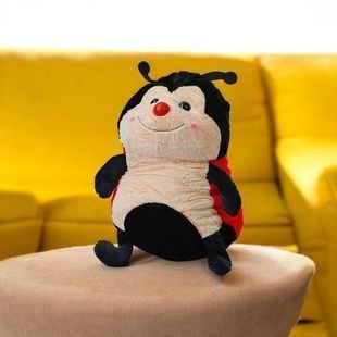 Игрушка мягкая Божья коровка 35см M 16618 Черная