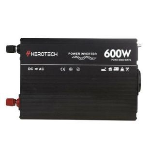 Перетворювач напруги, інвертор із модифікованою синусоїдою 600w 12v/220v HEROTECH Чорний