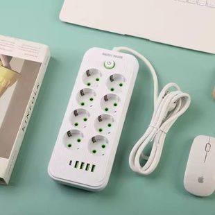 Подовжувач мережевий фільтр 5м 8&times;220В+4&times;USB+1&times;Type-C F16u Білий