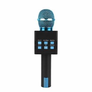 Микрофон караоке беспроводной Bluetooth USB Черный с голубым