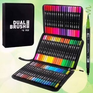 Набір двосторонніх маркерів у зручній сумці 48шт Dual Brush