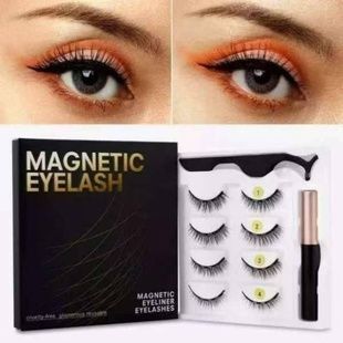 Вії накладні магнітні false eyelashes AND 5509 Чорні