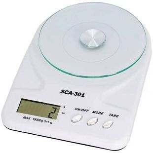 Весы кухонные на 7кг SCA-301 Белые