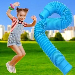 Развивающая детская игрушка антистресс Pop Tube 10 см Голубая