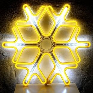 Сніжинка LED 60см C-01 Теплий жовтий