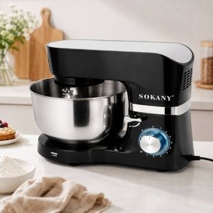 Миксер планетарный с чашей 6,5л 1500Вт Sokany SK-270 Чёрный