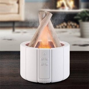 Увлажнитель воздуха в виде костра с имитацией пламени Bonfire Himidifier Белый