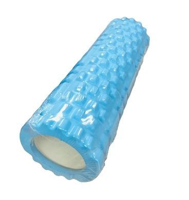 Ролик массажный для йоги, фитнеса (спины и ног) OSPORT (30*9 см) Голубой