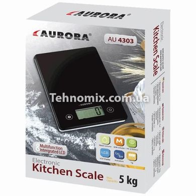Весы кухонные AURORA AU-4303 5кг Черные