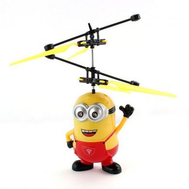 Іграшка літаючий міньйон в червоному комбінезоні (вертоліт)