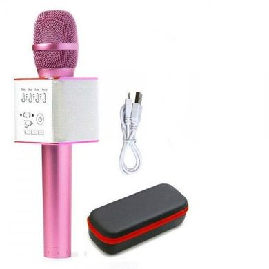 Караоке-мікрофон Q9 pink в чохлі