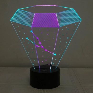 Настольный 3D светильник Алмаз