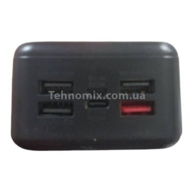 Power Bank 30 000mA 4 роз'єми USB, мікро USB, TYPE-C Чорний