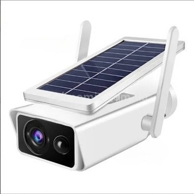 Камера видеонаблюдения с солнечной панелью WiFi Q2 ICSEE FHD-Contains18650 batteries Белая