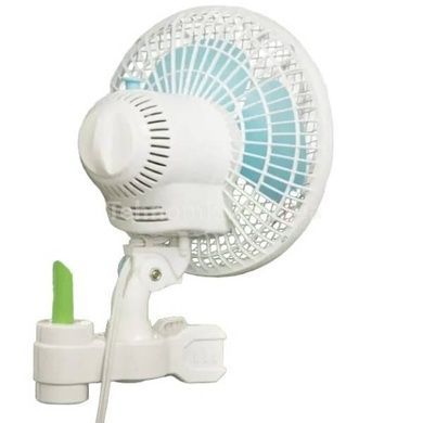 Вентилятор на прищепке 6 дюймов, 2 скорости VIVOSUN HY180 Белый
