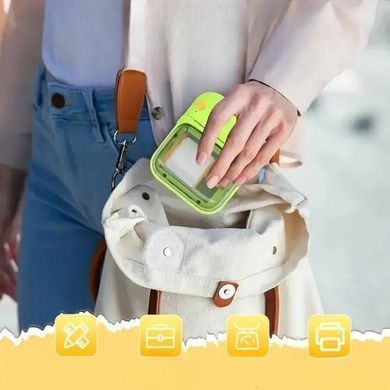 Принтер моментальной печати для наклеек портативный АРР Bluetooth B-3 Салатовый