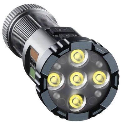 Ліхтар ручний акумуляторний YEMAO YM-F555X 5P35+4LED RED+BLUE Сірий