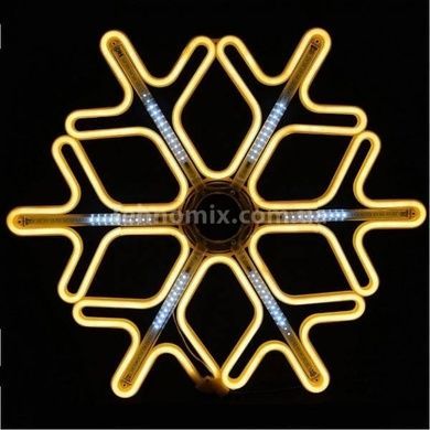 Сніжинка LED 60см C-01 Теплий жовтий