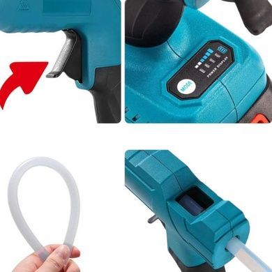 Клеєвий пістолет гарячий акумуляторний +2 АКБ 21V Li-ion Battery Glue Gun Синій