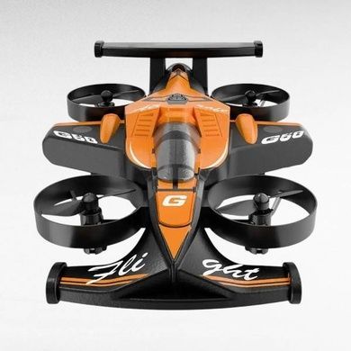 Дрон-машинка радиоуправляемая пенопластовая F1 G58 Черная с оранжевым