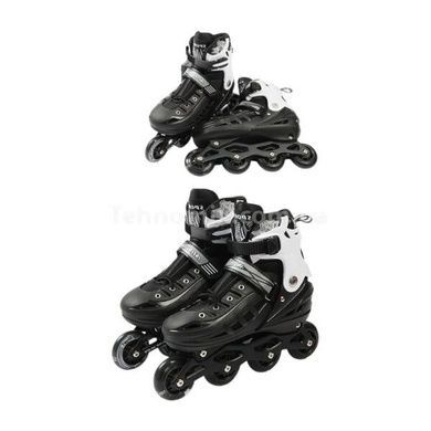 Ролики детские раздвижные 9566-311 M р 34-38 Черные