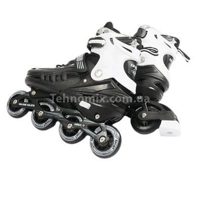 Ролики детские раздвижные 9566-311 M р 34-38 Черные