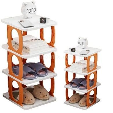 Полиця для взуття та речей на 3 яруси Shoe rack Помаранчева