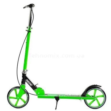 Самокат двухколесный с ручным тормозом, стальная рама N-81483 Skyper Neon Зеленый