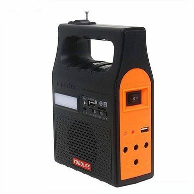 Фонарь на солнечной батарее LM-3601 MP3/Bluetooth/FM Radio/2 лампы