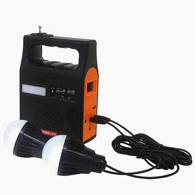 Фонарь на солнечной батарее LM-3601 MP3/Bluetooth/FM Radio/2 лампы
