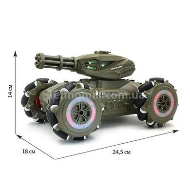 Танк стріляючий з керуванням жестами + пульт д/в Tracked Tank Pank Shooter Зелений
