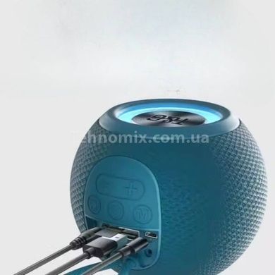 Колонка Bluetooth шар c функцией speakerphone с радио TG337 Синяя