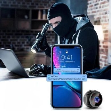 Миникамера с функцией ночного виденья W8 IP Wi-Fi HD Черная