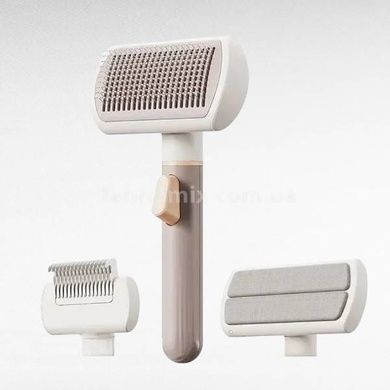 Щетка 3в1 для вычесывая собак и кошек Pet hair brush removal 105