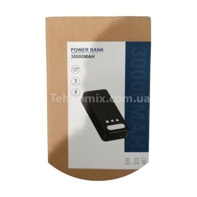 Power Bank 30 000mA 4 роз'єми USB, мікро USB, TYPE-C Чорний