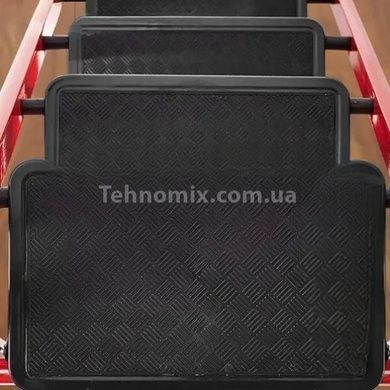 Лестница на 4 ступеньки складная металлическая MA602 Красная