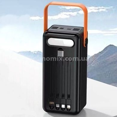 Power Bank із сонячною панеллю та проводами 60000 YM-636 CX Чорний