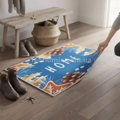 Коврик для дома в прихожую Home Синий 40*60