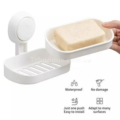 Мыльница на присоске Soap Box Multifunctional Белая