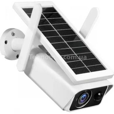 Камера видеонаблюдения с солнечной панелью WiFi Q2 ICSEE FHD-Contains18650 batteries Белая