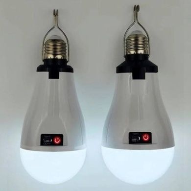 Лампочка з 2 акумуляторами та зарядкою від USB 15W FineBlue Біла