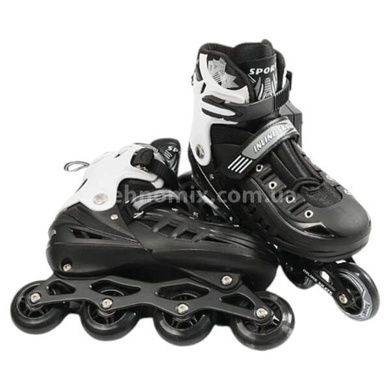 Ролики детские раздвижные 9566-311 M р 34-38 Черные
