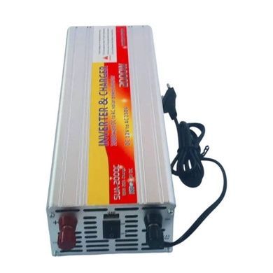 Инвертор преобразователь напряжения 12-220V 2000W 10A USB 5V/1A SAA-2000C Серый