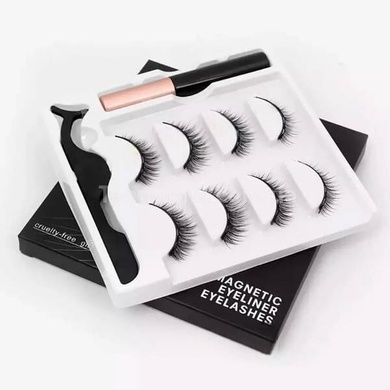 Ресницы накладные магнитные false eyelashes AND 5509 Черные
