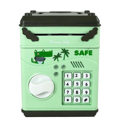 Дитячий сейф-скарбничка piggy bank з кодовим замком зелений + Подарунок