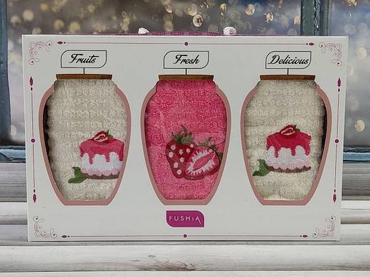 Полотенца кухонные Fushia Cilek 40х60см Махра набор 3шт