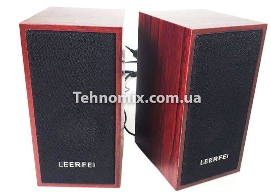 Комп'ютерні колонки LeerFei D092 Червоне дерево