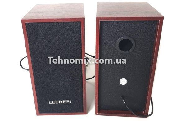 Комп'ютерні колонки LeerFei D092 Червоне дерево